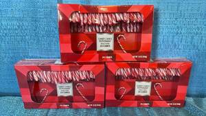 lot 2137 image: Peppermint Candy Canes Holiday Gift Boxes Set of 3