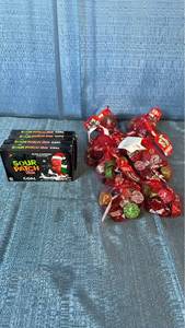 lot 2140 image: Sour Patch Kids Coal Black Raspberry and Santas Sack Christmas Candy Bundle