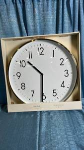 lot 3009 image: Threshold Wall Clock with Gold Frame