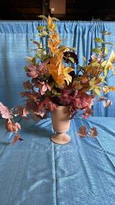 lot 3011 image: Threshold Studio McGee Faux Fall Arrangement in Ceramic Vase