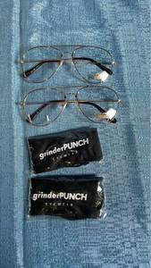 lot 3059 image: GrinderPUNCH Aviator Style Clear Lens Glasses with Cases