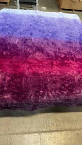 lot 3102 image: ORC Celestial Garden Twin XL Shag Blanket Purple Ombre