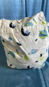 lot 3113 image: Kids Space Theme Full Sheet Set with Planets and Aliens