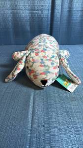 lot 8025 image: Pillowfort Brand Weighted Plush Bunny with Floral Print