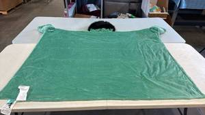 lot 8043 image: Pillowfort Brand Hulk Hooded Blanket with Built-in Hulk Hands Hand Mitts