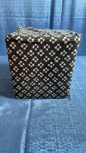 lot 8066 image: Full Size Bed Sheet Set in Dark Brown Color with White Designs