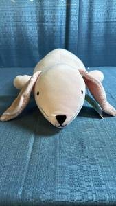 lot 8086 image: Pillowfort Brand 3lb Weighted Plush Bunny Stuffed Animal in Light Pink Color