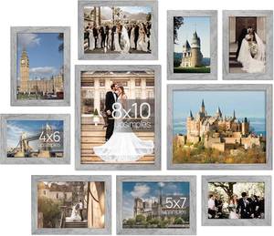 lot 5513 image: upsimples 10-Pack Picture Frames Collage Wall Decor 8x105x74x6