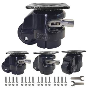 lot 5514 image: Leveling Casters with Ratchet Handle (Black, TD60F-2200lbs)
