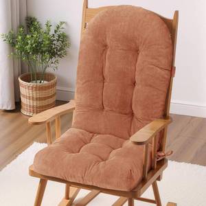 lot 5530 image: $50 Rocking Chair Cushion - Corduroy, High-Density Foam, Tufted Ties