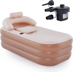 lot 5569 image: $57 CO-Z Inflatable Bathtub with Electric Air Pump & Bath Pillow