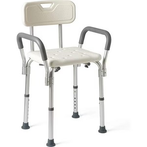 lot 5577 image: $90 Medline Shower Chair with Back and Armrests Adjustable, 350 lb
