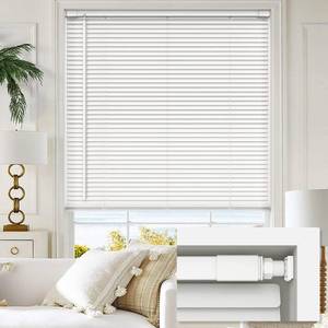lot 5599 image: LazBlinds 1 Vinyl Mini Blinds, Cordless, 34x36 White