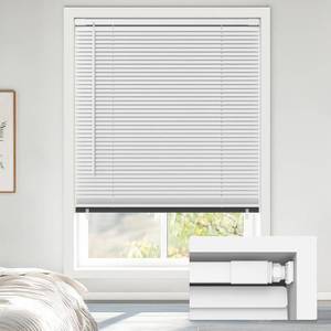 lot 5601 image: $47 LazBlinds Cordless 1 Vinyl Mini Blinds, 39x64, White, Blackout