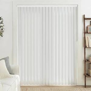 lot 5603 image: $71 LazBlinds Vertical Slats - Room Darkening, White Polyester, 78x84