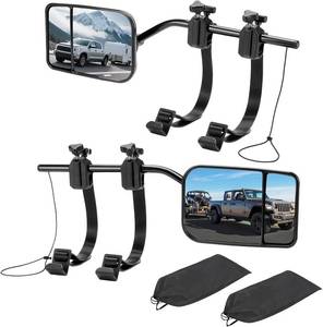 lot 5637 image: Clip-On Tow Mirror Extenders, Shatterproof Dual-View, 360 , 2-Pack