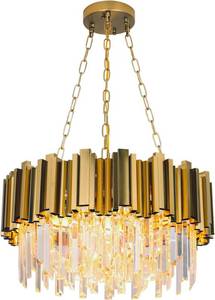 lot 5662 image: $236 Modern 5-Light Gold Chandelier Light Fixture W22in