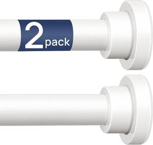 lot 5663 image: ENJOYBASICS 2-Pack Adjustable Curtain Rods 32-78 in, 78 Dia