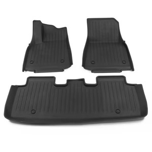 lot 5679 image: $100 Ikon Motorsports Floor Mats for 2020-2024 Tesla Model Y 3D Molded