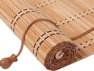 lot 5691 image: HIAPES Bamboo Blinds for Windows, Custom Size Roller Shades