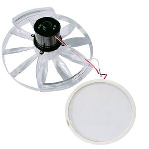 lot 5704 image: $50 RV Vent Motor Replacement Kit, 12  Blade, 1200 CFM, with Screen