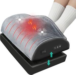 lot 5706 image: $47 Heated Foot Rest Under Desk, Ergonomic, Adjustable Height, Massage