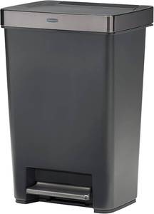 lot 5713 image: $58 Rubbermaid Premier III Step-On Trash Can, 12.4 gal, Charcoal