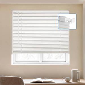 lot 5714 image: MYshade No-Drill Cordless Horizontal Mini Blinds 48W x 64H, White