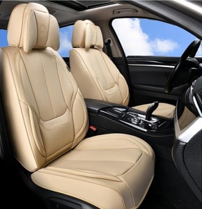lot 5718 image: Coverado Universal Car Seat Covers, 5-Seat, Waterproof Nappa Leather