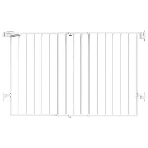 lot 5723 image: $90 Babelio 31.5-55 Baby Gate, 2-in-1 Auto-Close Walk-Thru, White