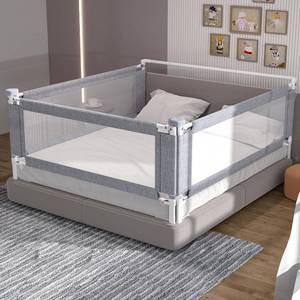 lot 5727 image: $130 yulongtengfei Full Size Bed Rail for Toddlers - Adjustable Grey