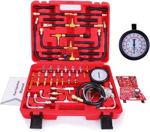 lot 5736 image: $60 BETOOLL Pro Fuel Injection Pressure Tester Kit Gauge 0-140 PSI