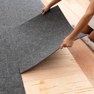 lot 5737 image: $130 Mohawk Home 24x24 Peel & Stick Carpet Tile, Grey, 60 sqftbox