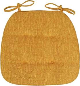 lot 5743 image: Chair Cushion with Ties - Memory Foam Non-Slip Chair Pad, Gold