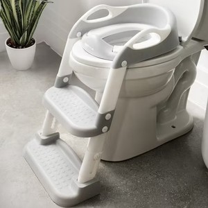 lot 5751 image: Jool Baby Potty Training Seat with 2-Step Ladder, Gray