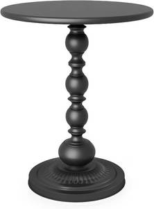 lot 5753 image: Funecy Metal Small End Table - Matte Black Round Side Table