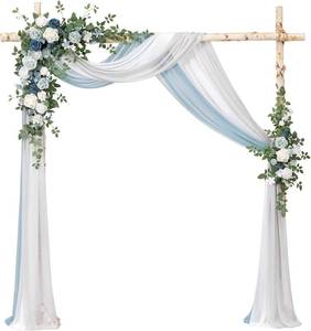 lot 5773 image: $190 Lings Moment Artificial Wedding Arch Flowers with Drapes Kit 5