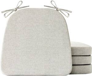 lot 5782 image: IASEAHK Chair Cushions for Dining Chairs Set of 4, Non Slip, Beige