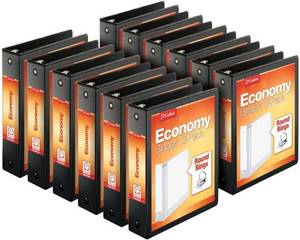 lot 5783 image: $54 Cardinal 3-Ring Binders, 2, Holds 475 Sheets, Black, 12-pk