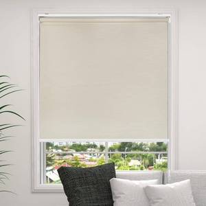 lot 5784 image: 2 Pcs Roller Shades, 100% Blackout, UV, Pearl, 23x72