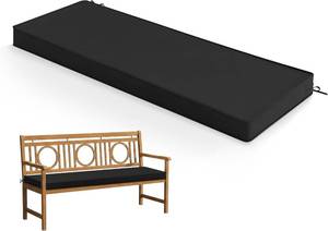 lot 5785 image: Summsun Outdoor Bench Cushion, 42x16x2 Waterproof, Non-Slip, Black