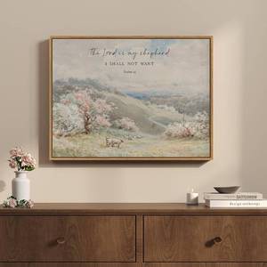 lot 5829 image: Framed Christian Wall Art, Ocean Landscape Bible Verse, 16x12