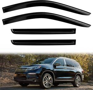 lot 5840 image: 4PC Rain Guards for 2016-2022 Honda Pilot Window Visors