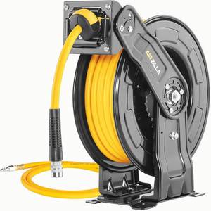 lot 5848 image: $190 AIRZILLA Premium Steel Retractable Air Hose Reel 38x65ft