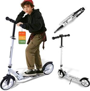 lot 5863 image: $60 Kick Scooter for Kids 6, Teens & Adults, Adjustable Handlebars