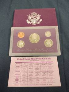 lot 59495 image: 1990 United States 5-Coin Mint Proof Set