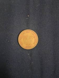 lot 59589 image: 1994 Colombian 100 pesos brass coin