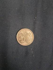 lot 59590 image: 1987 South African 20 cent coin