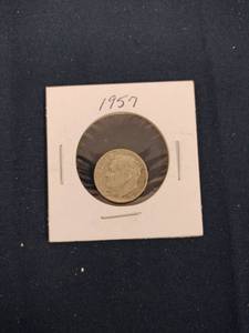 lot 59625 image: 1957 United States Roosevelt dime