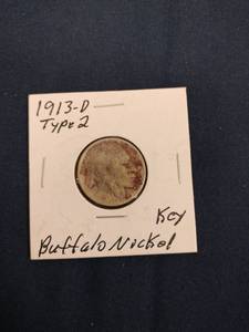 lot 59647 image: 1913-D Type 2 Buffalo Nickel